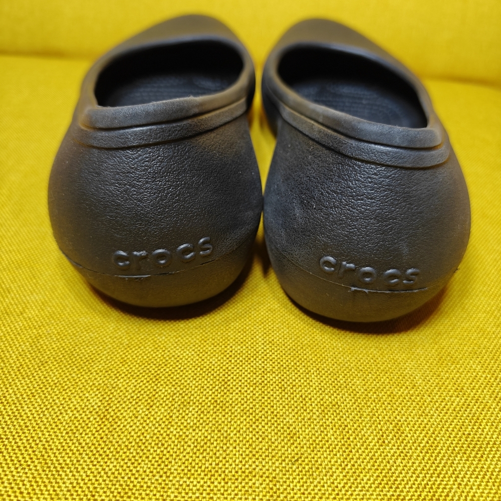 CROCS Kadee Casual Black Slip On Ballet Flats Sandals Womens Size 6 - Picture 7 of 9